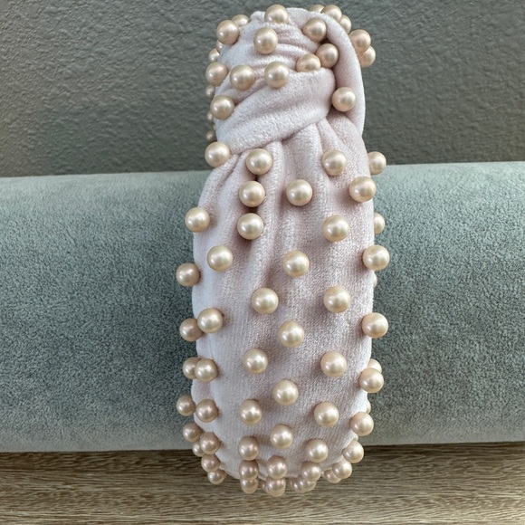 Lele Sadoughi Pearl Blush Headband - Picture 3 of 4